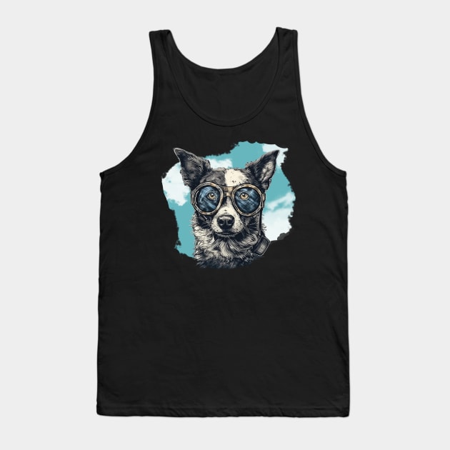 Aviator dog Tank Top by GreenMary Design